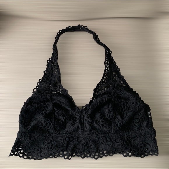 aerie Other - NWOT Aerie Black Lace Halter Bra